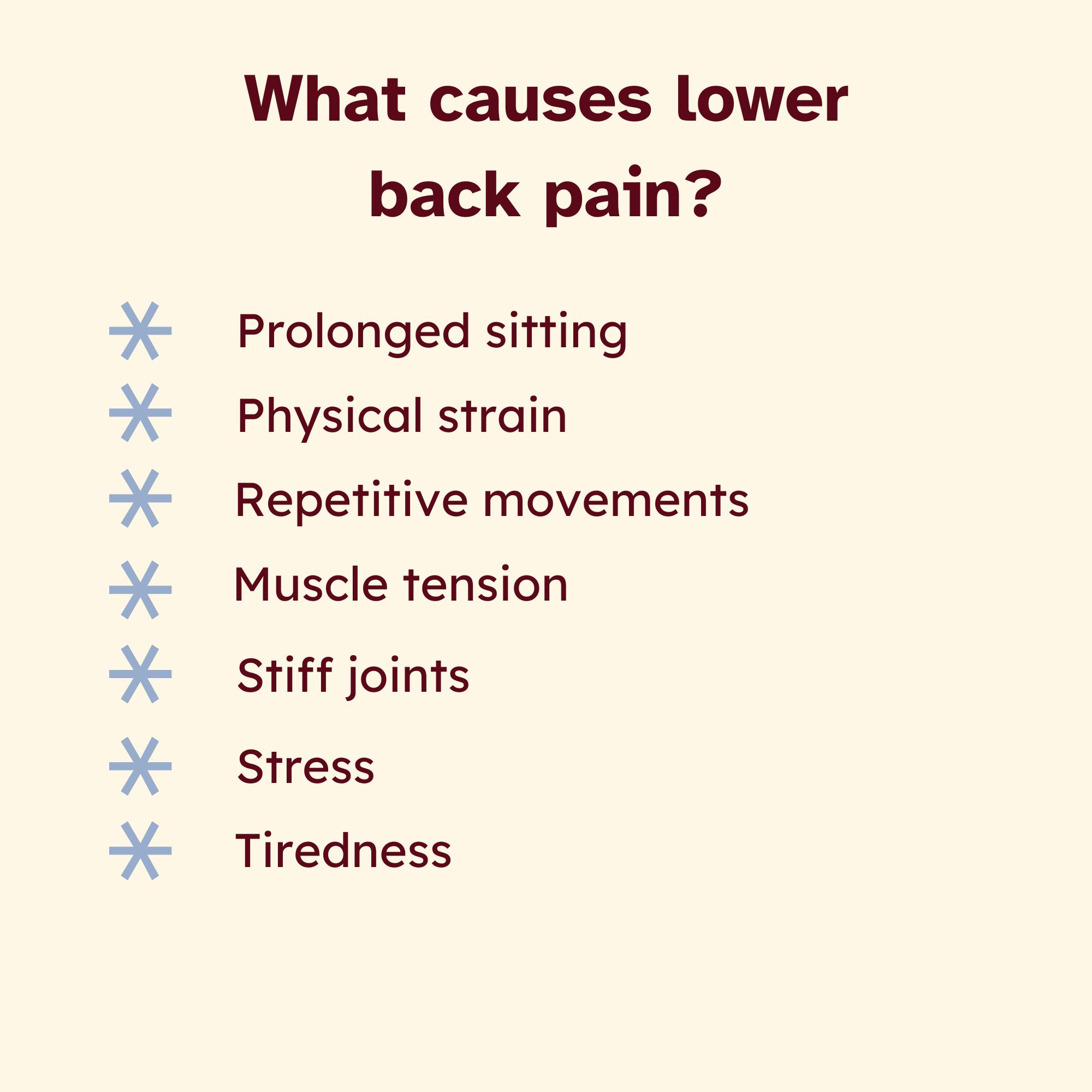 Why do we get lower back pain?